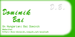 dominik bai business card